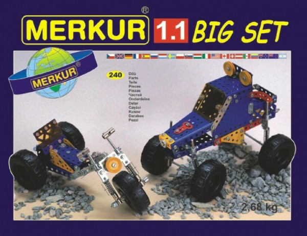 Stavebnica MERKUR 1.1 10 modelov 36x26,5x5,5cm