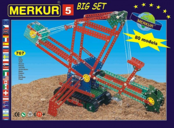 Stavebnica MERKUR 5 80 modelov 36x27x8cm