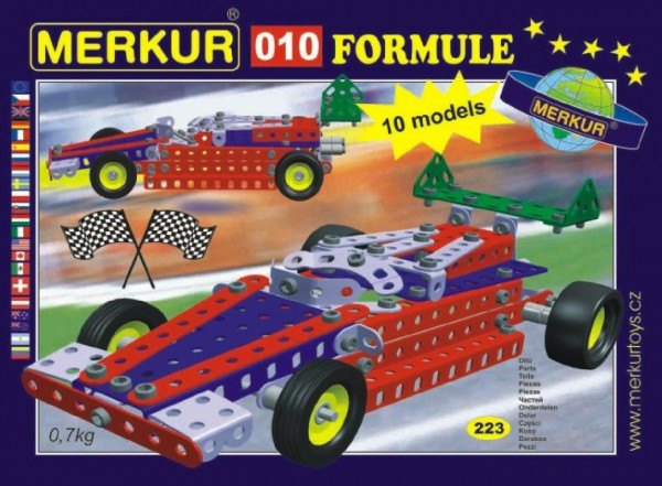 Stavebnica MERKUR 010 Formula 10 modelov 26x18x5cm