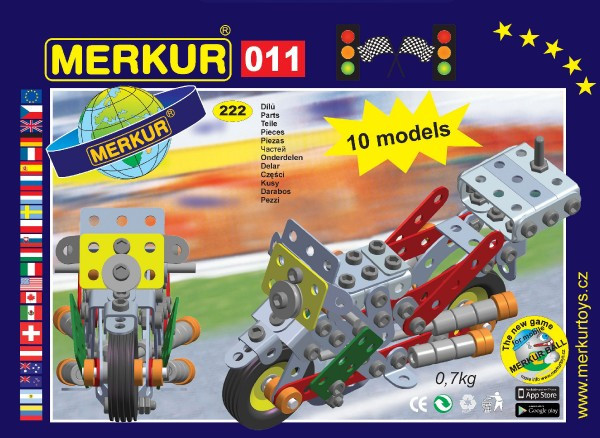 Stavebnica MERKUR 011 Motocykel 10 modelov 26x18x5cm