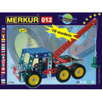 Stavebnica MERKUR 012 Odťahové vozidlo 10 modelov 217ks v krabici 26x18x5cm