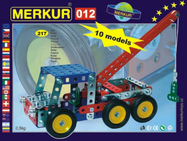 Stavebnica MERKUR 012 Odťahové vozidlo 10 modelov 26x18x5cm