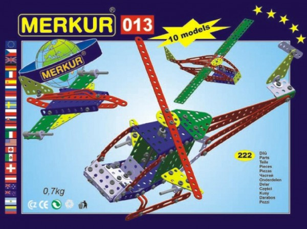 Stavebnica MERKUR 013 Vrtuľník 10 modelov 26x18x5cm