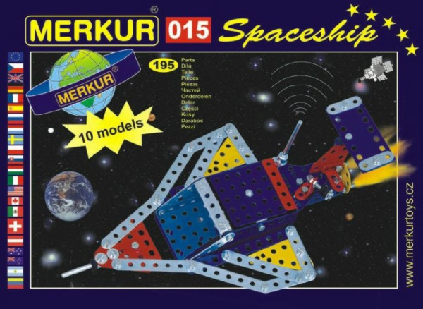 Stavebnica MERKUR 015 Raketoplán 10 modelov 26x18x5cm