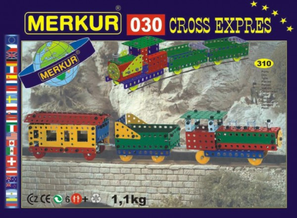 Stavebnica MERKUR 030 Cross expres 10 modelov 36x27x3cm