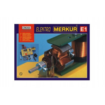 Stavebnica MERKUR E1 elektrina, magnetizmus v krabici 36x28x8cm