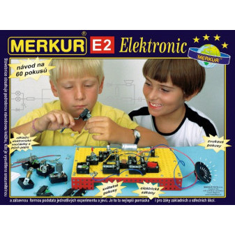 Stavebnica MERKUR E2 elektronic v krabici 36x27x6cm