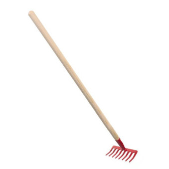 Hrable červené s násadou kov/drevo 80cm náradie