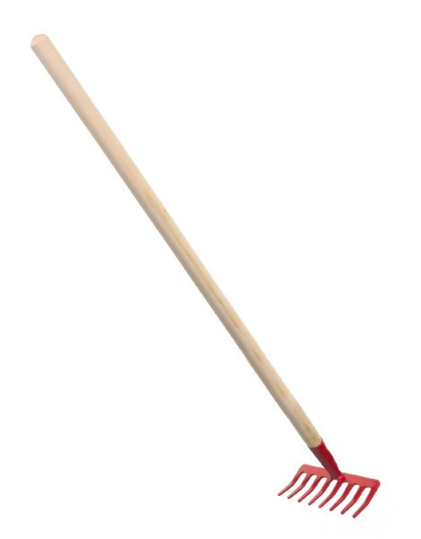 Hrable červené s násadou kov/drevo 80cm náradie