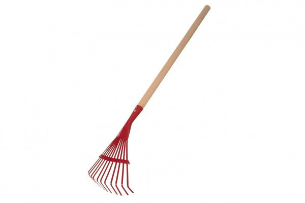 Hrable planžetové červené s násadou kov/drevo 80cm náradie