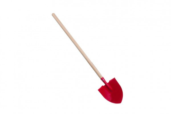 Rýľ špicatý červený s násadou kov/drevo 80cm náradie