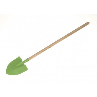 Rýľ špicatý zelený s násadou kov/drevo 80cm náradie