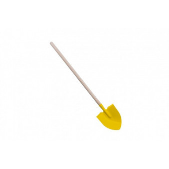 Rýľ špicatý žltý s násadou kov/drevo 80cm náradie