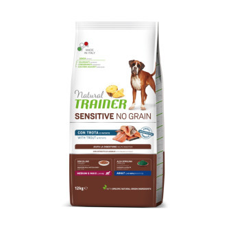 Trainer Natural Sensitive pes NO GRAIN M/M pstruh 12kg