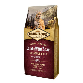 Carnilove Cat Grain Lamb&Wild Boar Adult Sterilised 6kg