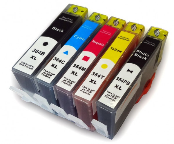 Alternatíva Color X sada HP 364XL BK/C/M/Y/PBK, 24ml BK + 15ml farby