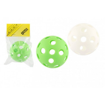 Loptička floorbalový plast priemer 7cm 3 farby v sáčku