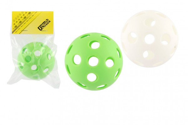 Loptička floorbalový plast priemer 7cm 3 farby v sáčku