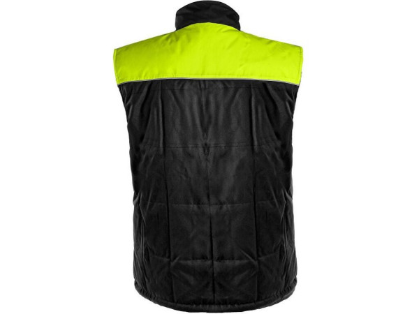 Vesta CXS SEATTLE, pánska, zimná, fleece, čierno-žltá, veľ. L