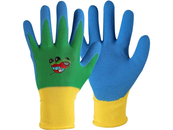 Rukavice CXS DRAGO, detské, máčané v nitrile, modré