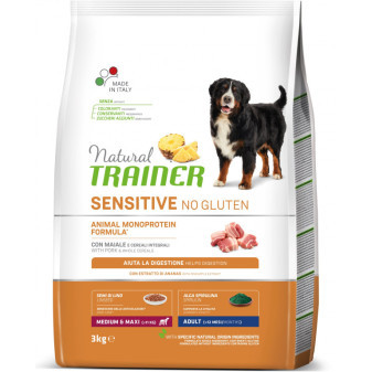 Trainer Natural Sensitive No glutén Adult Medium/Maxi bravčové 3kg