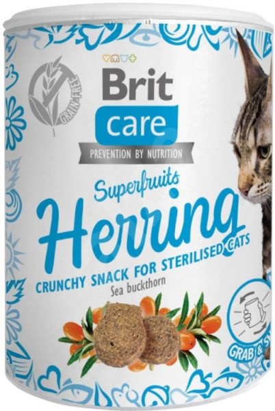 Brit Care Cat Snack Superfruits Herring 100 g