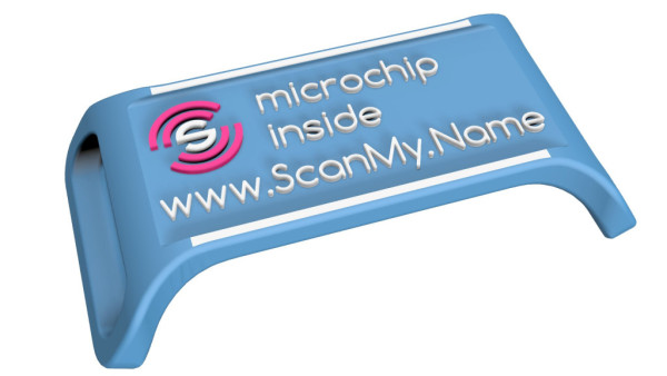 Výpredaj - ScanMy.Name múdra psia známka s čipom - Modrá