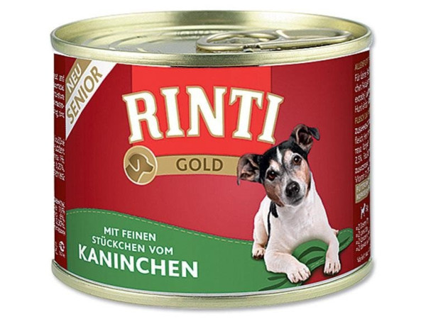 Finnern Rinti Gold Senior konzerva pre psov králik 185g