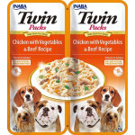 Kapsička Churu Dog Twin Packs - kura, zelenina a hovädzie vo vývare 80g