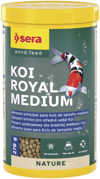 Sera základné krmivo pre koi a iostatné jazierkové ryby Koi Royal Medium 1000ml Nature
