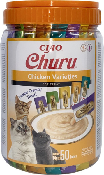 Churu cat mäsové pyré mix - kura 700g