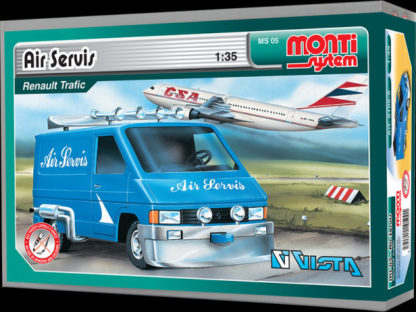 Stavebnice Monti System MS 05 Air Servis Renault Trafic 1:35 v krabici 22x15x6cm