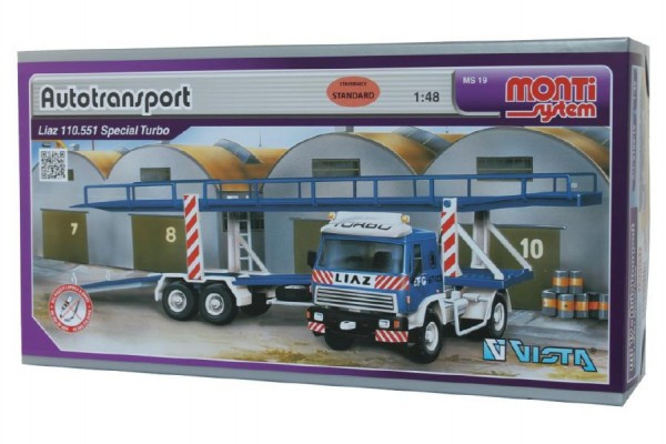 Stavebnica Monti System MS 19 Autotransport Liaz 1:48 v krabici 31,5x16,5x7,5cm