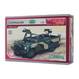 Stavebnica Monti System MS 29 Commando Land Rover 1:35 v krabici 22x15x6cm