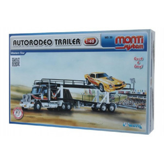 Stavebnica Monti System MS 39 Autorodeo Trailer Western star 1:48 v krabici 32x20x7, 5cm