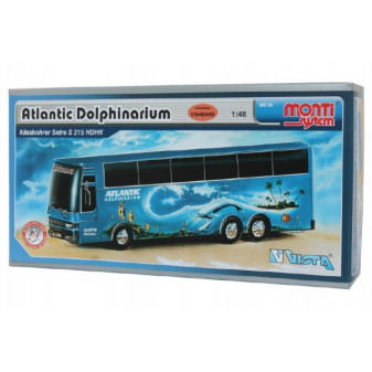 Stavebnica Monti System MS 50 Atlantic Dolphinarium Bus 1:48 v krabici 31,5x16,5x7,5cm