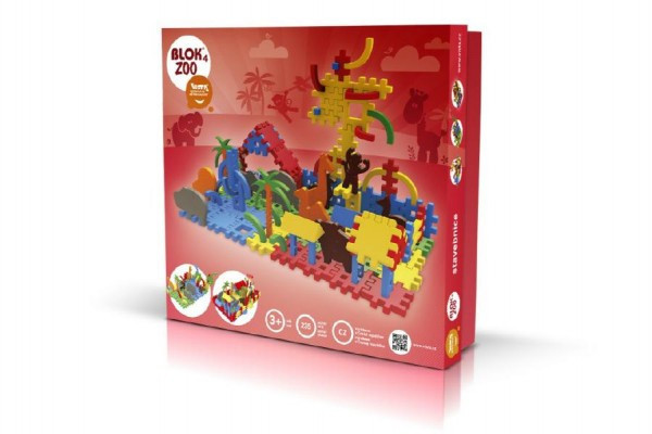Stavebnica BLOK 4 Zoo plast 35x33x10cm