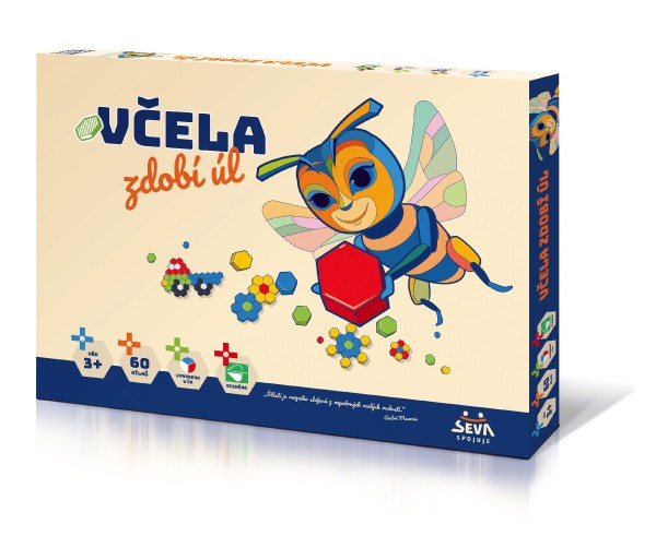 Včela zdobí úľ 60ks mozaika v krabici 43x32x3, 5cm