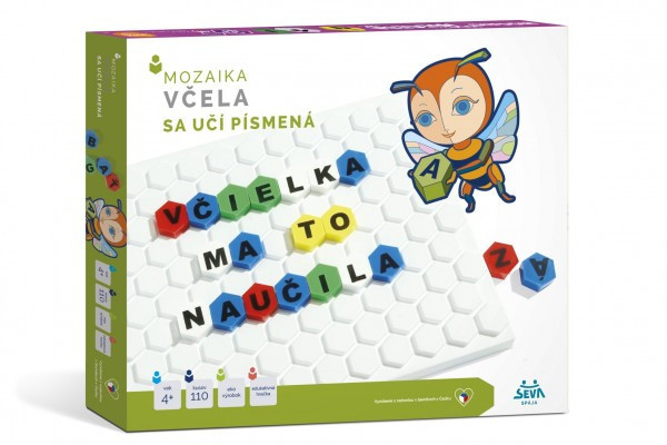 Včela sa učí písmená verzia SK mozaika 35x29x4cm