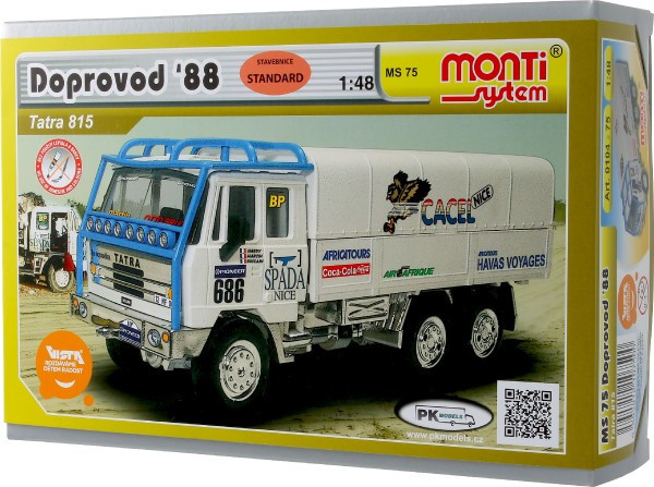 Stavebnica Monti System MS 75 Dakar doprovo 1988 Tatra 815 1:48 v krabici 22x15x6cm
