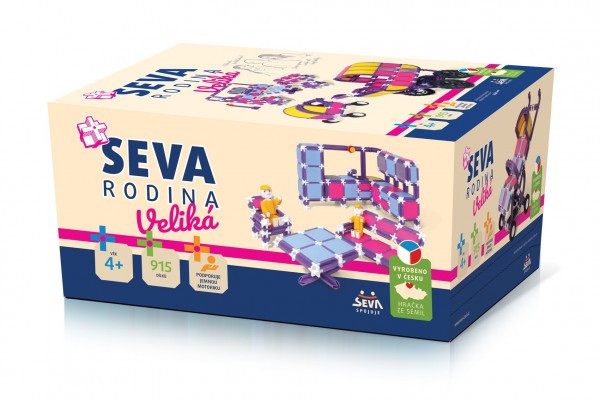 Stavebnica SEVA RODINA Veľká plast 915ks v krabici 27x38x18cm