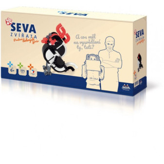 Stavebnice SEVA ZVIERATÁ Poslovia dobrých správ plast 171ks v krabici 31,5x16,5x8cm