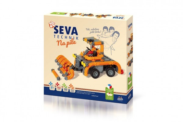 Stavebnica SEVA TECHNIK Na píle plast 412 dielikov v krabici 36x34x5cm