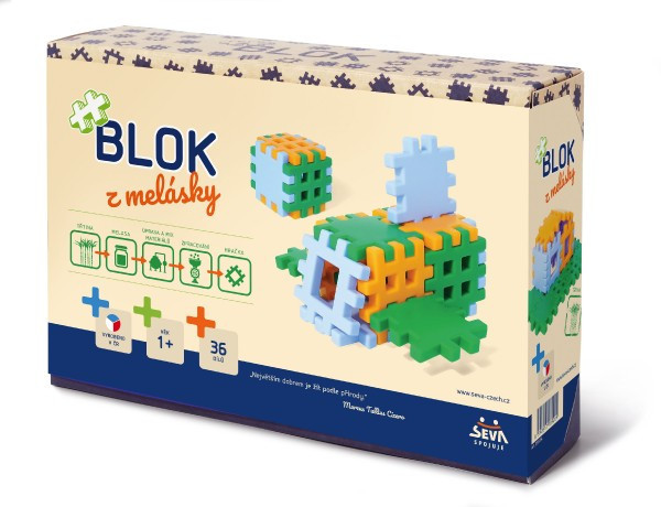 Stavebnica BLOK z melásky 22x15x6cm 12m+