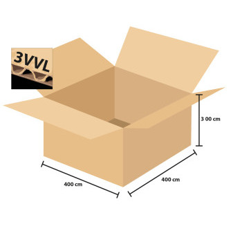 Škatuľa kartónová 3 vrstvová 400x400x300 mm