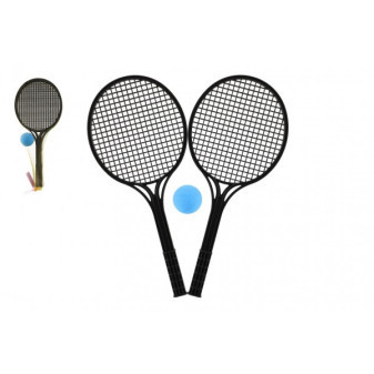Soft tenis plast čierny 53cm+loptička v sieťke