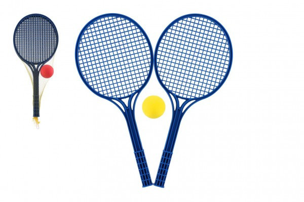 Soft tenis plast farebný 53cm+loptička v sieťke