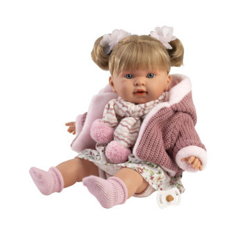 Llorens 42286 ALEXANDRA - realistická bábika so zvukmi a mäkkým látkovým telom - 42 cm