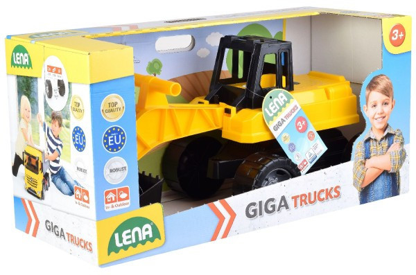 Bager žltočierny Giga Trucks plast 70cm v krabici 70x35x29cm