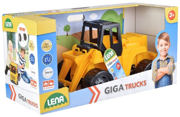 Nakladač žltočierny Giga Trucks plast 62cm v krabici 70x35x29cm